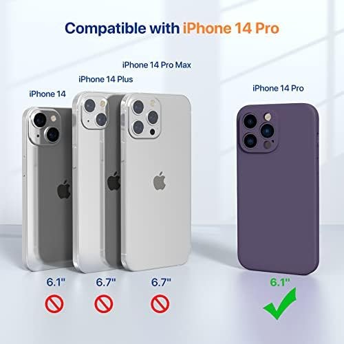 Capa Miracase Para iPhone 14 Pro Com Capa De Calça Roxa