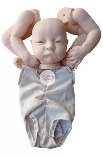 Bebê Reborn Recém-Nascido 3D-49 Cm Olhos Abertos