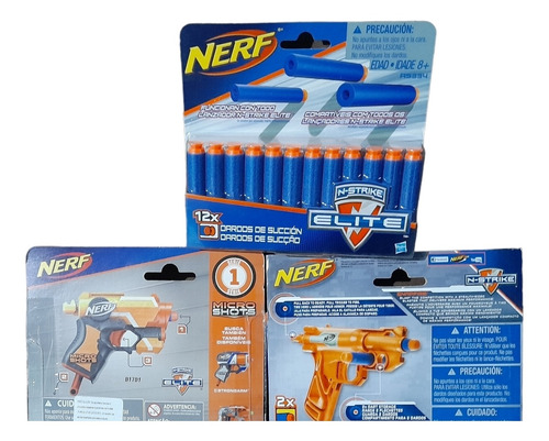 Nerf Firestrike Micro Shots Y Snapfire + 12 Dardos D Succión