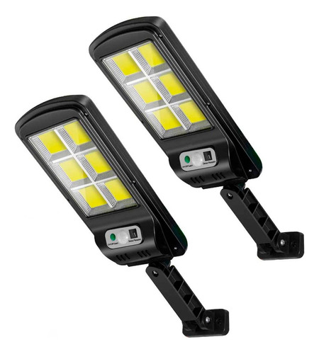 Foco Solar Maxwell Led Exterior Sensor Movimiento Set De 2 Color De La Carcasa Negro Color De La Luz Luz Fria