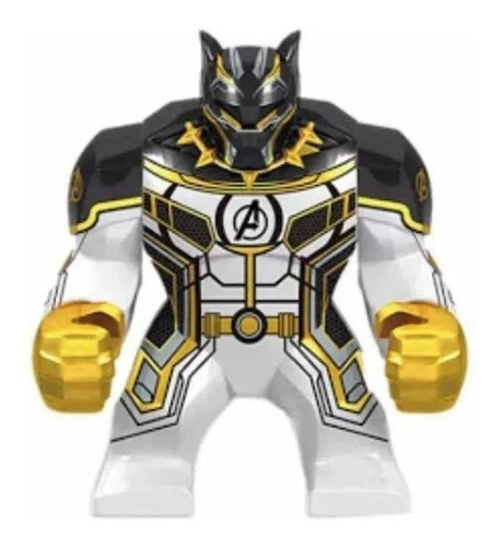 Boneco Big Blocos De Montar Grande Pantera Negra Vingadores