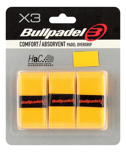 Pack X3 Bullpadel Delgado Y Absorvente Cubregrip Tenis Padel