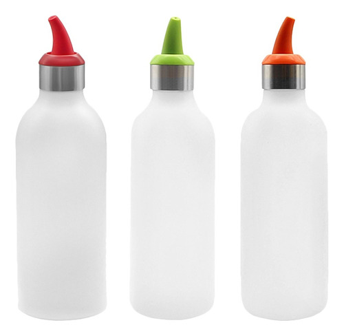 3 Botellas Dispensadoras De Condimentos Para Salsa Exprimibl