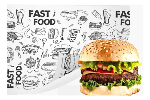 Papel Acoplado para Hamburguer - WHITE - 500 unidades, Embalagens para  Delivery e Fast-Food