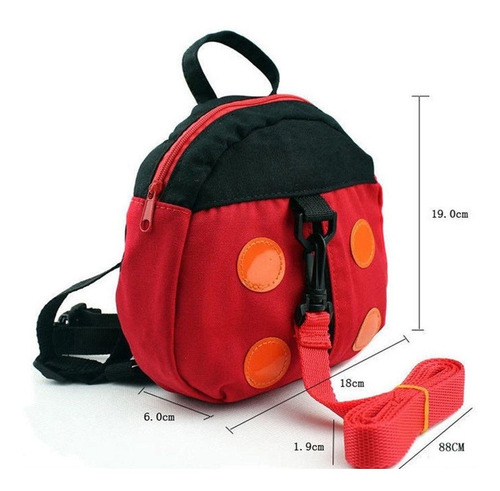 Mochila Arnés Correa Seguridad Cuidado Bebé Niño Color Rojo