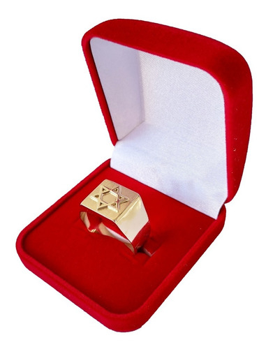 Anel De Ouro 18kl/750 Estrela De Davi Frete Grátis 6 Gramas