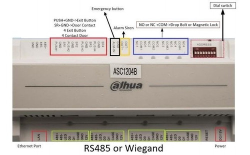 Imagen 5 de 8 de Control De Acceso Para 4 Puertas Dahua Asc1204b 4 Wiegand