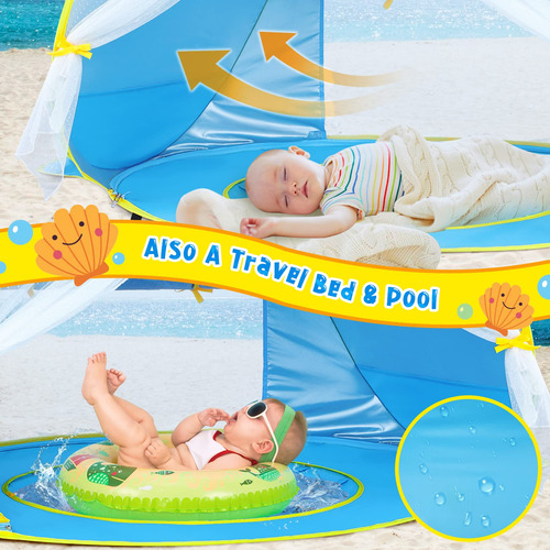 Tienda De Playa Para Niños Pequeños Color Azul Amarillo