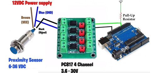 Imagen 2 de 6 de Modulo Optoacoplador 4 Canales 3.6-24v A 3.6-30v Arduino Uno