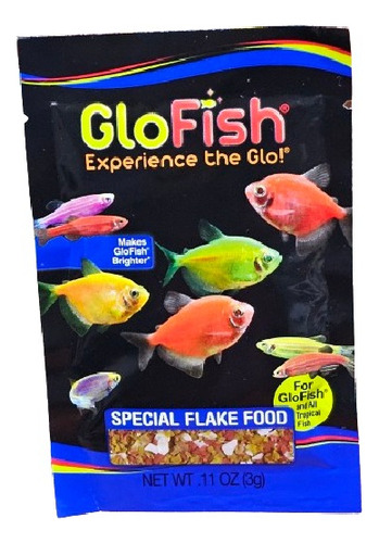 Tetra Glofish Alimento Peces Fluorecentes Sobre Con 3 Gr