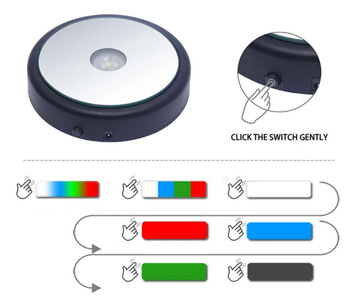 Base De Pantalla Led, Soporte Luminoso Para Figuras Negro