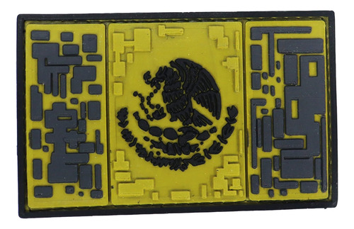 Parche Militar Tactico Bandera Mexicana Pixeleada Airsoft