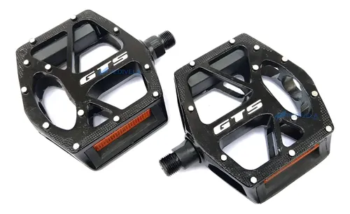 Pedal Gts Plataforma Alumínio Rosca Grossa 9/16 Preto Bike
