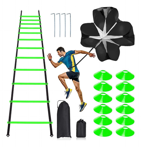 Kit De Entrenamiento De Agilidad Pro Speed: Incluye 12 Escal