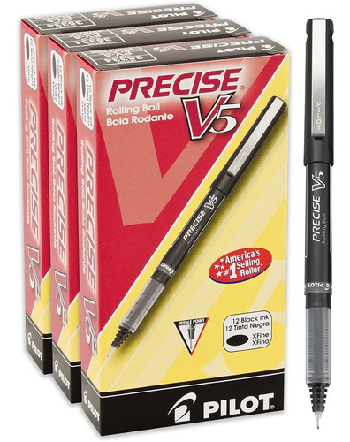 Boligrafo Lapicera Pilot V5 Precise Rollerball Tinta Negra