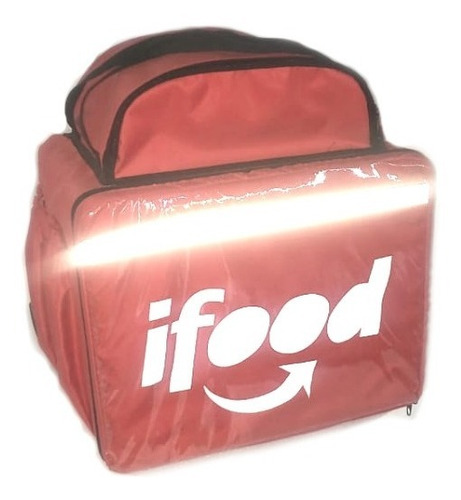 Kit 2mochila Ifood Delivery 45 Lts Vermelha + 1 Caixa Isopor