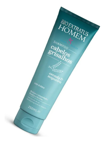 Shampoo Homem Bio Extratus 250ml Cabelos Grisalhos Sem Sal