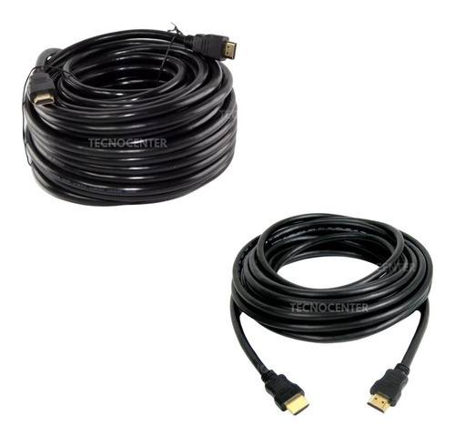 Combo 1 Cable Hdmi 20mts + 1 Cable Hdmi 10mts Kolke Color Negro