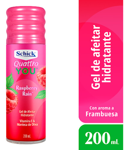 Gel De Afeitar Quattro Raspberry Rain Hidratante X 200 Ml