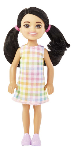Muñeca Barbie Chelsea, Muñeca Pequeña Con Pelo Negro, Coleta
