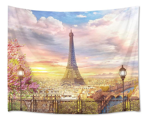 ~? Hvest Tapiz De La Torre Eiffel Paisaje De Primavera De La