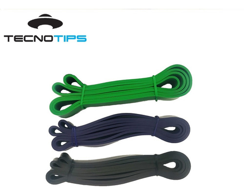 Imagen 2 de 10 de Set Bandas Elásticas Entrenamiento Fitness Uso Profesional