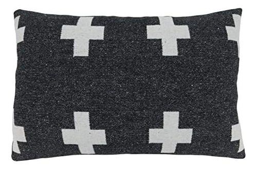 Saro Lifestyle Indre Collection Almohada Reversible Con Sign