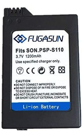 Imagen 1 de 2 de Batería De Consola Fugasun Psp-s110 1200 Mah -negro