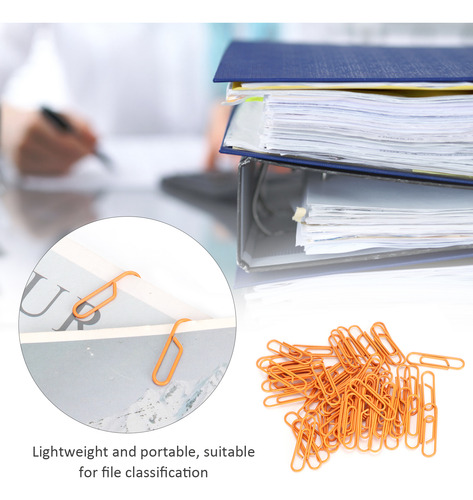 Pinza Para Sujetapapeles De 3 Cajas, Color Naranja, Pequeña