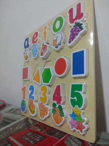 Tabla Vocales Números Juegos Didacticos Montessori Infantile