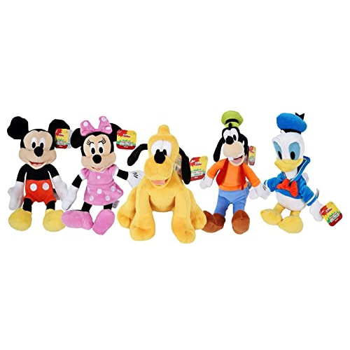 Paquete De 5 Peluches De 9  De Mickey, Minnie Mouse, Do...