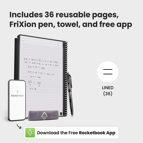 Cuaderno Reutilizable Inteligente Rocketbook Forrado