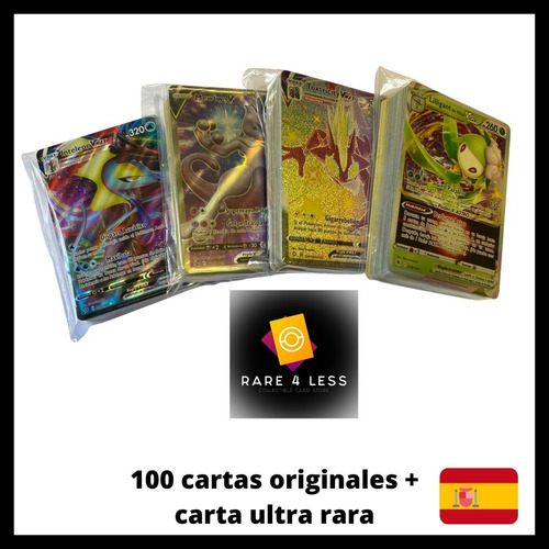 100 Cartas Pokémon En Español + 1 Carta Ultra Rara Original