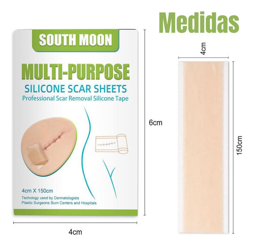 2 Rollos Cinta Silicona Reparación Cicatrices Marcas Pielab