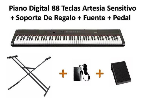 Piano Digital 88 Tec. Artesia Sens.+soporte De Regalo+fuente