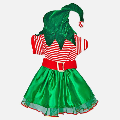 Vestido De Duende Navideño P/ Perros 