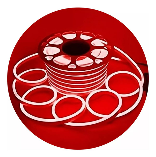 Tira Manguera Luz Led Flexible Neon Exterior 50mts Rojo Veoquiero