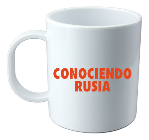 Taza Plástico Blanca Sublimada Conociendo Rusia Música