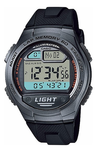 Reloj Casio Hombre W-734-1av 60 Laps Agente Oficial Caba