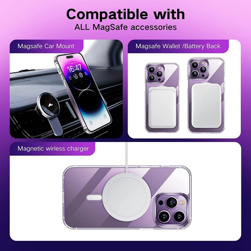 Imagen 5 de 7 de Estuche - Forro Clear Magsafe Apple iPhone 14 Pro Max