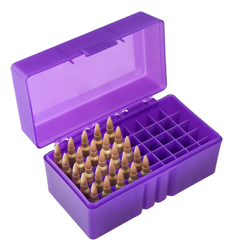 50 Rondas Caja De Munición Con Tapa Para Rifle De 7,62*39 Mm