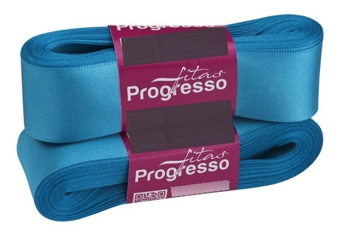 Fita Cetim No7 30 Mm 10 M Progresso Cor 213 - Azul Turquesa