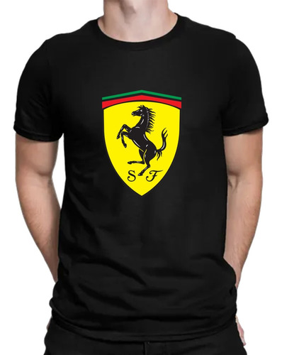 Camiseta Ferrari Logo Hombre Algodón M1