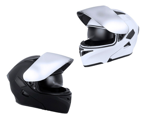 Duo Casco Abatible Yin Yang P/parejas Certif.dot Doble Visor