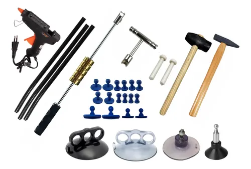 Kit Martelinho Ouro Repuxadeira Pesada + Repux. T + Kit 32pç
