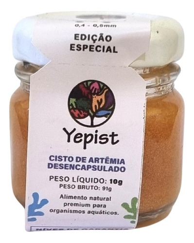 Cisto De Artêmia Descapsulado Em Conserva Yepist - 10g