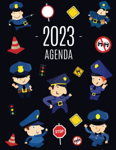 Policia Agenda 2023: Planificador Semanal | 52 Semanas Enero