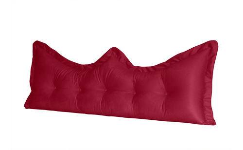 Almofada Encosto Coroa Queen 160 Cm Vermelho Lisa