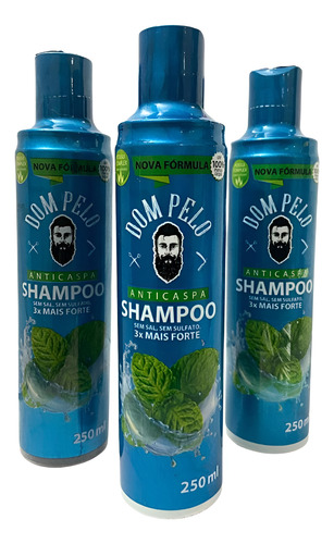 Shampoo Anticaspas 3 Em 1 Dom Pelo Barba, Cabelo E Bigode