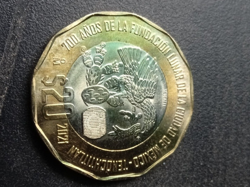 Moneda 20 Pesos Tenochtitlan Conmemorativa